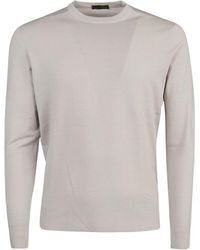 Drumohr - Long Sleeved Crewneck Knitted Jumper - Lyst