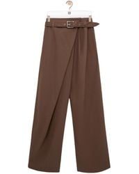 Loewe - Belted Wrap Trousers - Lyst