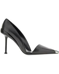 McQueen - Pointed-Toe High-Heeled Pumps - Lyst