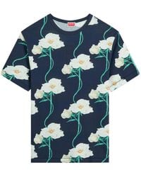 KENZO - Archive Rose Crewneck T-Shirt - Lyst