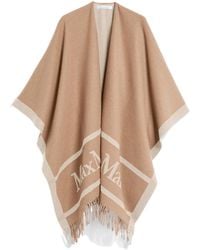 Max Mara - Hilde Fringed V-Neck Cape - Lyst