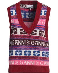 Ganni - Colorful Sleeveless Knit Top - Lyst