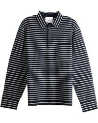 The Elder Statesman - Superlight Striped Long-Sleeve Polo Shirt - Lyst