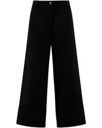 Moncler - 1952 Button Detailed Wide Leg Trousers - Lyst