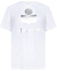 Isabel Marant - Isabel Marant Étoile Zewel Logo Printed Crewneck T-Shirt - Lyst