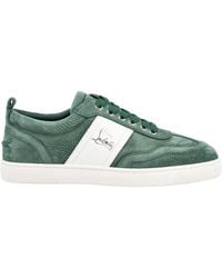 Christian Louboutin - Round Toe Lace-Up Sneakers - Lyst