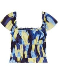 Altuzarra - Ruffled Printed Top - Lyst
