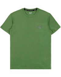 EA7 - Round Collar Logo T-Shirt - Lyst
