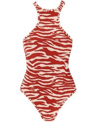 The Attico - The Zebra-Print One-Piece Swimsuit - Lyst