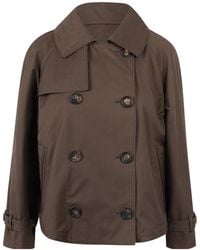 Max Mara - Waterproof Short Trench Coat - Lyst