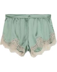 Dolce & Gabbana - Two-Tone Lace And Satin Shorts - Lyst