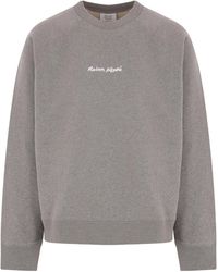 Maison Kitsuné - Maison Kitsuné Embroidery Oversize Raglan Sweatshirt - Lyst