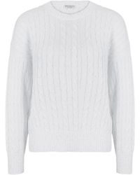 Brunello Cucinelli - Crew Neck Long-Sleeved Knitwear - Lyst