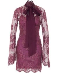 Aniye By - Noa Lace Tie-Neck Dress - Lyst