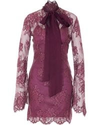 Aniye By - Noa Lace Tie-Neck Dress - Lyst