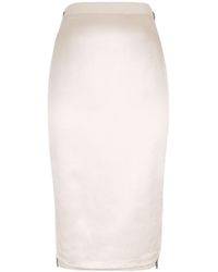 Fendi - Logo Patch Midi Pencil Skirt - Lyst