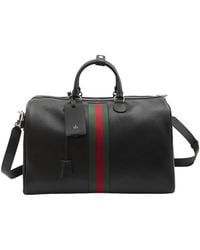 Gucci - Web Trademark Medium Duffle Bag, Leather - Lyst