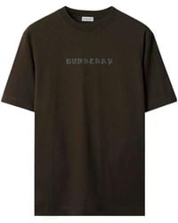 Burberry - Logo Detailed Crewneck T-Shirt - Lyst