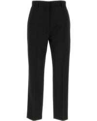 Lanvin - Cigarette Pleated Tailored Pants - Lyst