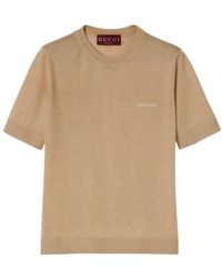 Gucci - Logo Intarsia Knit Top - Lyst