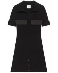 Courreges - Ribbed-Knit Polo Mini Dress - Lyst