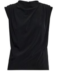 AllSaints - Draped Sleeveless Mock Neck Top - Lyst