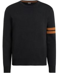 ZEGNA - Wool Round-Neck Long-Sleeve Sweater - Lyst