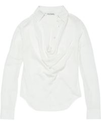 Acne Studios - Drape-Neck Shirt - Lyst