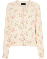 Simone Rocha - Floral-Print Knitted Cardigan - Lyst