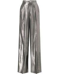Giuliva Heritage - Pleated Lamé Wide-Leg Pants - Lyst