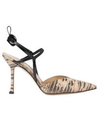 Fendi - Very Colibrì Snake-Effect Slingback Pumps - Lyst