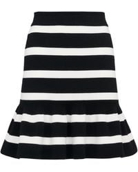 McQueen - Striped Mini Skirt - Lyst