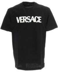 Versace - Logo Detailed Crewneck T-Shirt - Lyst