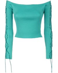 GIUSEPPE DI MORABITO - Off-Shoulder Lace-Up Top - Lyst