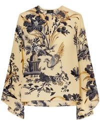 Etro - Floral-Printed Silk Crepe De Chine Blouse - Lyst