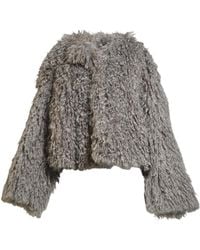 Tagliatore - Faux-Fur Crewneck Jacket - Lyst