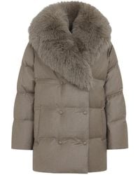 Yves Salomon - Long-Sleeved Down Jacket - Lyst