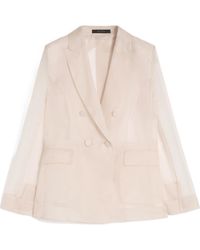 Max Mara - Slogan Silk-Organza Blazer - Lyst