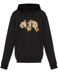Versace Jeans Couture - Couture Logo Printed Drawstring Hoodie - Lyst
