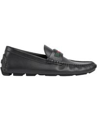 Gucci - Web Detailed Slip-On Drivers - Lyst