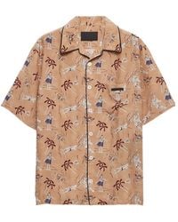 Prada - Pattern-Printed Short-Sleeved Shirt - Lyst