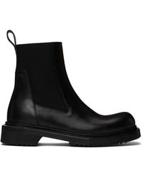 Rick Owens Beatle Turbo Cyclops Leather Boots in Black for Rick Owens Beatle Turbo Cyclops Leather Boots in Black for