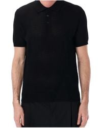 Roberto Collina - Mesh Knit Polo Shirt - Lyst
