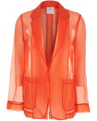 Forte Forte - Jacket With Classic Lapels And Patch Pockets On The - Lyst