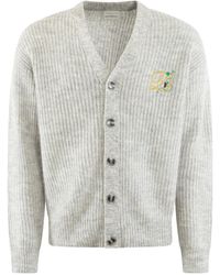Drole de Monsieur - Long-Sleeved Knitted Cardigan - Lyst