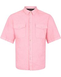 DSquared² - Linen Short Sleeve Shirt - Lyst