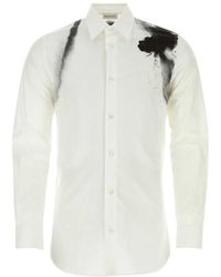 McQueen - Graphic Printed Buttoned Shirt - Lyst