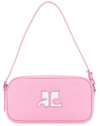 Courreges - Courrèges Logo Patch Zip-Up Shoulder Bag - Lyst