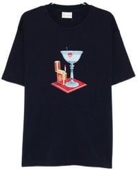 Drole de Monsieur - Drôle De Monsieur Cocktail Graphic Print Crewneck T-Shirt - Lyst