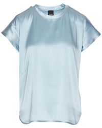 Pinko - Cap Sleeved Satin Blouse - Lyst